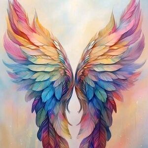 Colorful Angel Wings diamond art